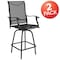 Flash Furniture 2PK Outdoor Stool - 30 inch Patio Bar Stool, Black 2-ET-SWVLPTO-30-BK-GG - alternate 9